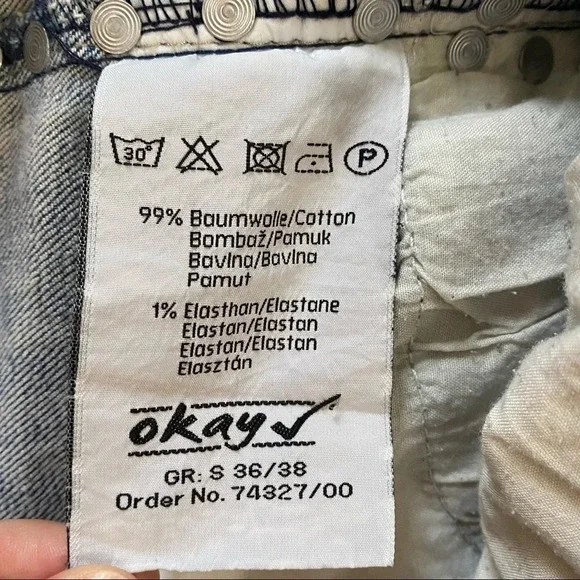 Women’s Jean Mini Skirt Button-fly studded Vintage - Picture 7 of 9